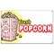 Signmission Fresh Popcorn Banner Heavy Duty 13 Oz Vinyl with Grommets Single Sided B-60 Fresh Popcorn - alternate 1